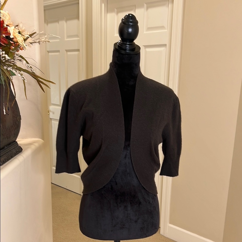 Vintage Brown  Bollero Style Cashmere Shrug by‎ Allude